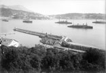 Torpilleurs au Port. Le Jauréguiberry, le Carnot, le Charles Martel et le Courbet