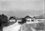 Route du Fayet vers Salanches, car alpin allant vers Chamonix