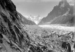 Le mauvais pas, le mur de glace, vue prise du chapeau