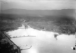 La ville, le lac et le Rhône. Vue prise du ballon captif